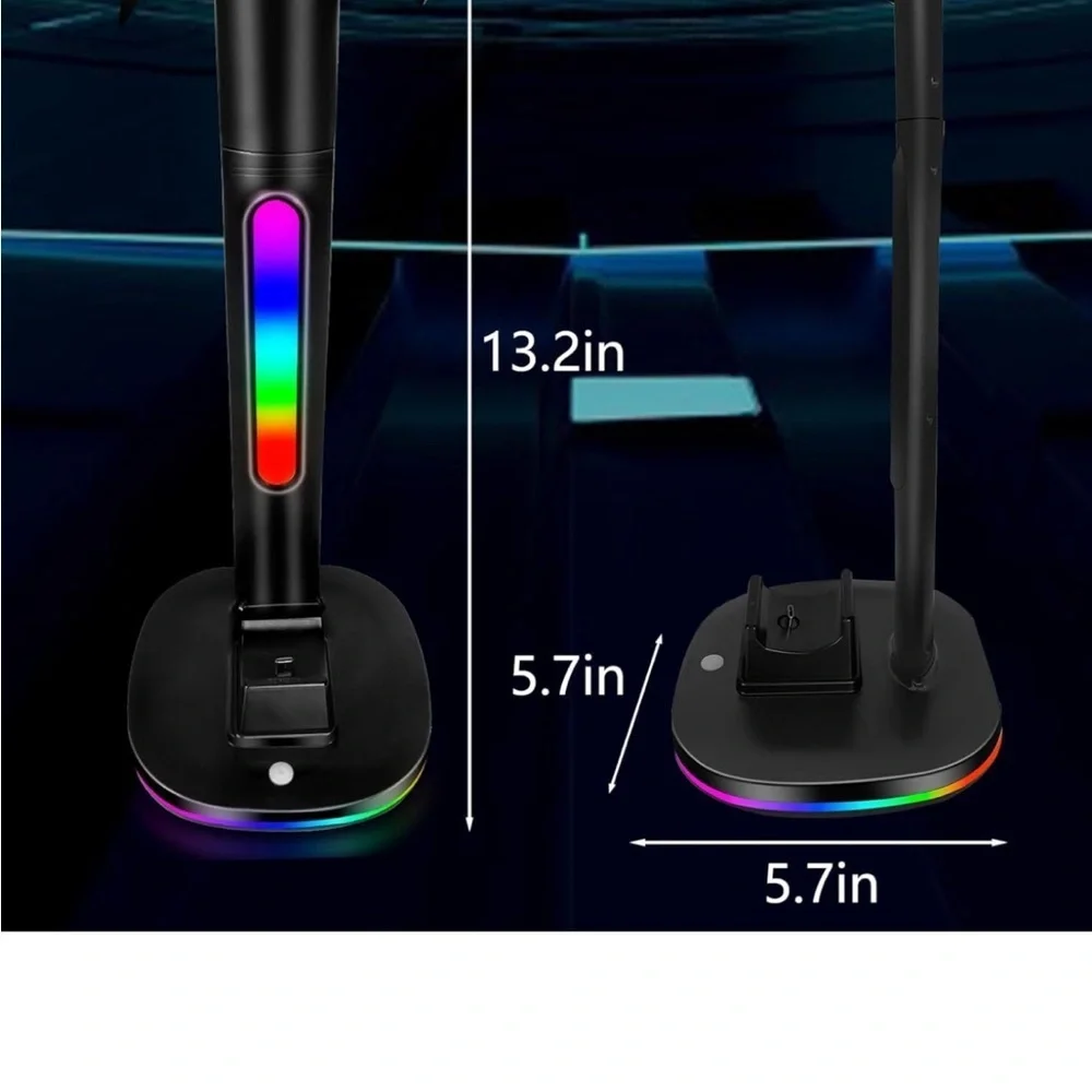 Black Charging Stand for Gaming Headphones and Controller